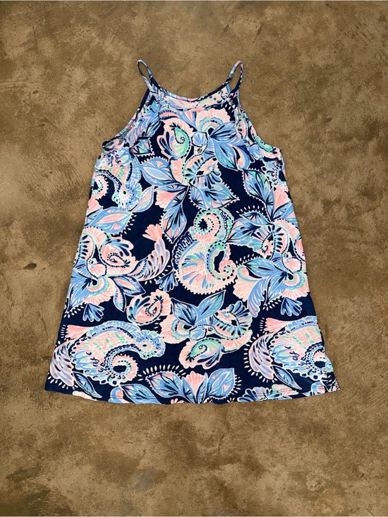 Lilly Pulitzer Other - Lilly Pulitzer Girls Navy Pink Paisley Shift Dress Size M Floral Sleeveless